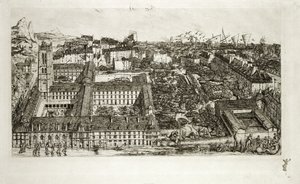 College Henri IV och Lycee Napoleon, 1864 av Charles Meryon