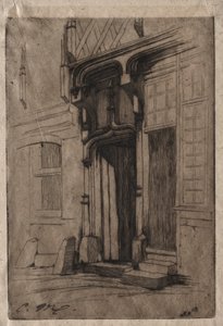 Dörröppningen till ett antikt kloster i Rue Mirabeau, Bourges av Charles Meryon
