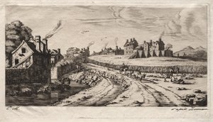 Ingången till Faubourg, Saint-Marceau, Paris, 1850.
