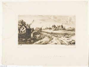 Ingång till förorten Saint-Marceau, Paris av Charles Meryon
