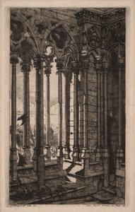 Etsningar av Paris: Galleriet Notre Dame av Charles Meryon