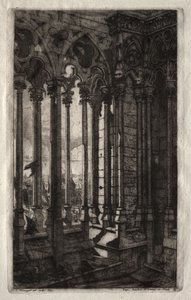 Etsningar av Paris: Galleriet Notre Dame, 1853. av Charles Meryon
