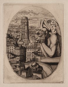 Etsningar av Paris: Gargoylen av Charles Meryon