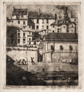 Etsningar av Paris: Bårhuset av Charles Meryon