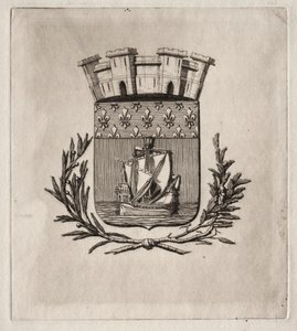 Etchings of Paris: The Symbolical Arms of the City of Paris, 1854. av Charles Meryon