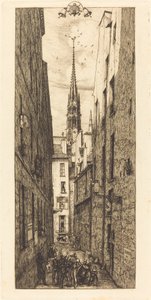 Rue des Chantres, Paris (Chantrey Street, Paris) av Charles Meryon