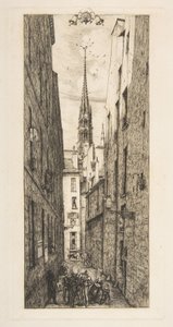Rue des Chantres, Paris av Charles Meryon