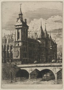 Klocktornet, Paris (Klocktornet, Paris) av Charles Meryon