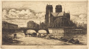 Absiden i Notre-Dame de Paris av Charles Meryon