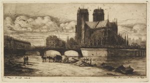 Absiden i Notre-Dame de Paris av Charles Meryon
