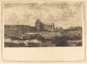 Den gamla Louvren från en målning av Zeeman, 1651 (Den gamla Louvren, från en målning av Zeeman, l651) av Charles Meryon