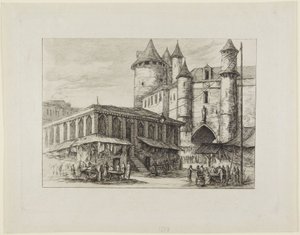 Le Grand Châtelet omkring 1780 av Charles Meryon