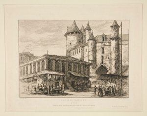 The Grand Chatelet [cirka 1780 d av Charles Meryon