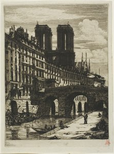 Lilla bron, Paris av Charles Meryon