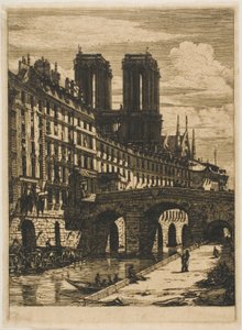 Lilla bron, Paris av Charles Meryon