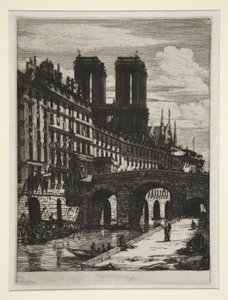 Lilla bron, Paris av Charles Meryon