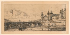 Le Pont-au-Change (The Exchange Bridge) av Charles Meryon