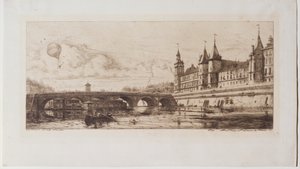 Pont au Change-bron av Charles Meryon