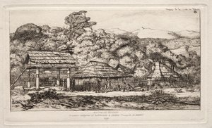 Inhemska lador och hyddor på Akaroa, Banks