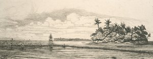 Oceanien, holmar i Uvea av Charles Meryon