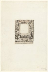 Omlisting för porträtt av Armand Guéraud Inramningsprojekt för porträttet av Armand Guérard av Charles Meryon