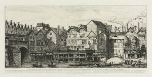 En del av staden Paris i slutet av 1600-talet av Charles Meryon