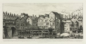 En del av staden Paris i slutet av 1600-talet, 1861. av Charles Meryon