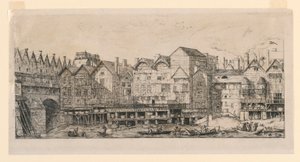 En del av staden mot slutet av 1600-talet av Charles Meryon