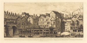 En del av staden mot slutet av XVII-talet (Utsikt över staden Paris mot slutet av XVII-talet) av Charles Meryon