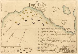 Plan du Combat de Sinope (Plan för slaget vid Sinope) av Charles Meryon