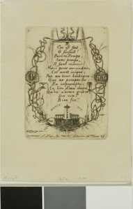 Pompe Notre-Dame, Paris, liten tallrik av Charles Meryon