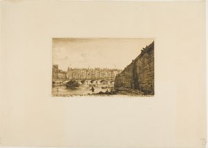 Pont-au-Change, Paris, omkring 1784 av Charles Meryon