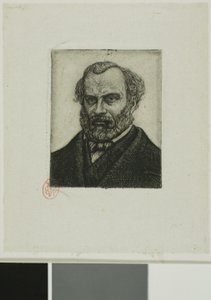 Porträtt av Armand Guéraud från Nantes, tryckare och litteratör av Charles Meryon