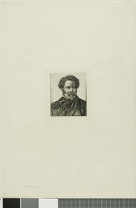 Porträtt av Benjamin Fillon, författare och historiker av Charles Meryon