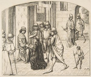 Presentation av Valerius Maximus för kung Ludvig XI, 1862. av Charles Meryon