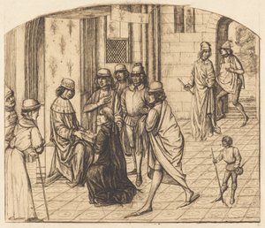 Presentation av Valère Maxime för kung Ludvig XI (tryckaren Valerius Maximus presenteras för kung Ludvig XI) av Charles Meryon