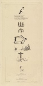 Rebus: Béranger var inte riktigt stark, för han hade aldrig nyckeln till fälten, 1863. av Charles Meryon