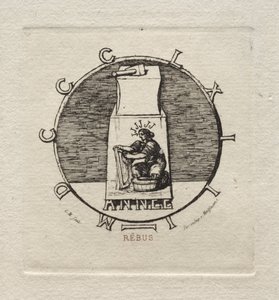 Rebus: Här ligger den antika vendetta, 1863. av Charles Meryon