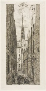 Rue des Chantres, Paris av Charles Meryon