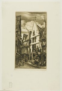 Rue des Toiles, Bourges av Charles Meryon