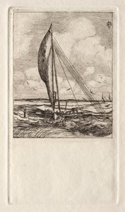 Swift Sailing Proa, Mulgrave Archipelago, Oceanien av Charles Meryon