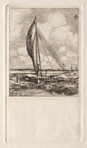 Swift Sailing Proa, Mulgrave Archipelago, Oceanien, 1866. av Charles Meryon