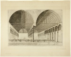Förkammaren i Palais de Justice, Paris av Charles Meryon