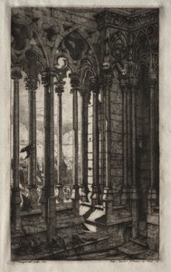 Etsningarna av Paris: Galleriet i Notre Dame, 1853.