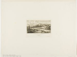 Den lilla franska kolonin i Akaroa, 1845 av Charles Meryon