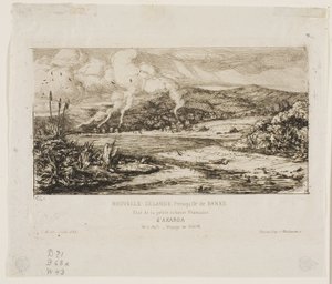 Den lilla franska kolonin i Akaroa, 1845 av Charles Meryon