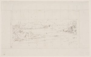 Den lilla franska kolonin i Akaroa, 1845 av Charles Meryon