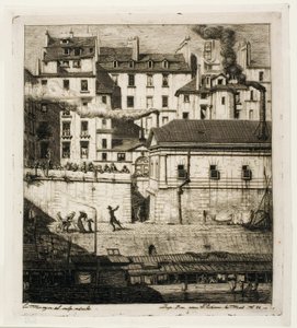 Bårhuset, Paris av Charles Meryon