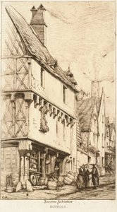 Musikerns hus (gammal bostad i Bourges) av Charles Meryon