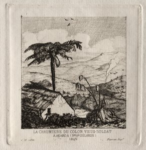 The Old-Soldier Settlers Hut i Akaroa, 1845, 1866. av Charles Meryon